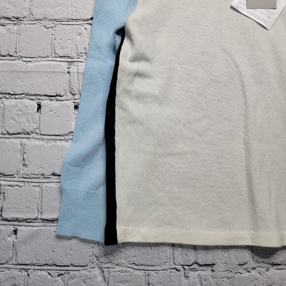 MrZ Wool Cashmere Blend V Neck Block Color Sweater NWT Size L - Picture 7 of 13